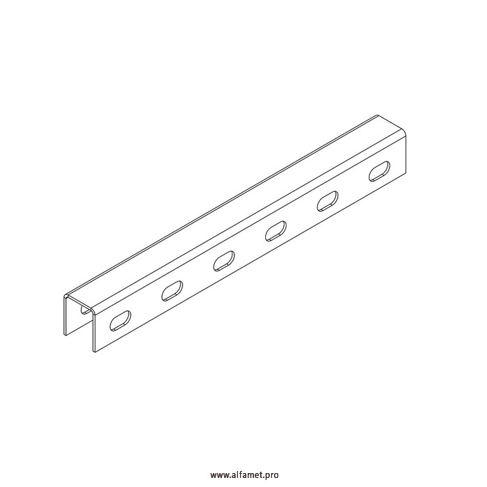 Профиль монтажный U-образный 30х35х3000 (2,5 мм)