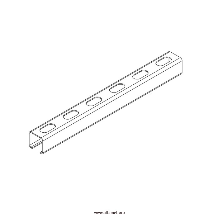 Профиль монтажный С-образный 40х40х3000 (1,2 мм)